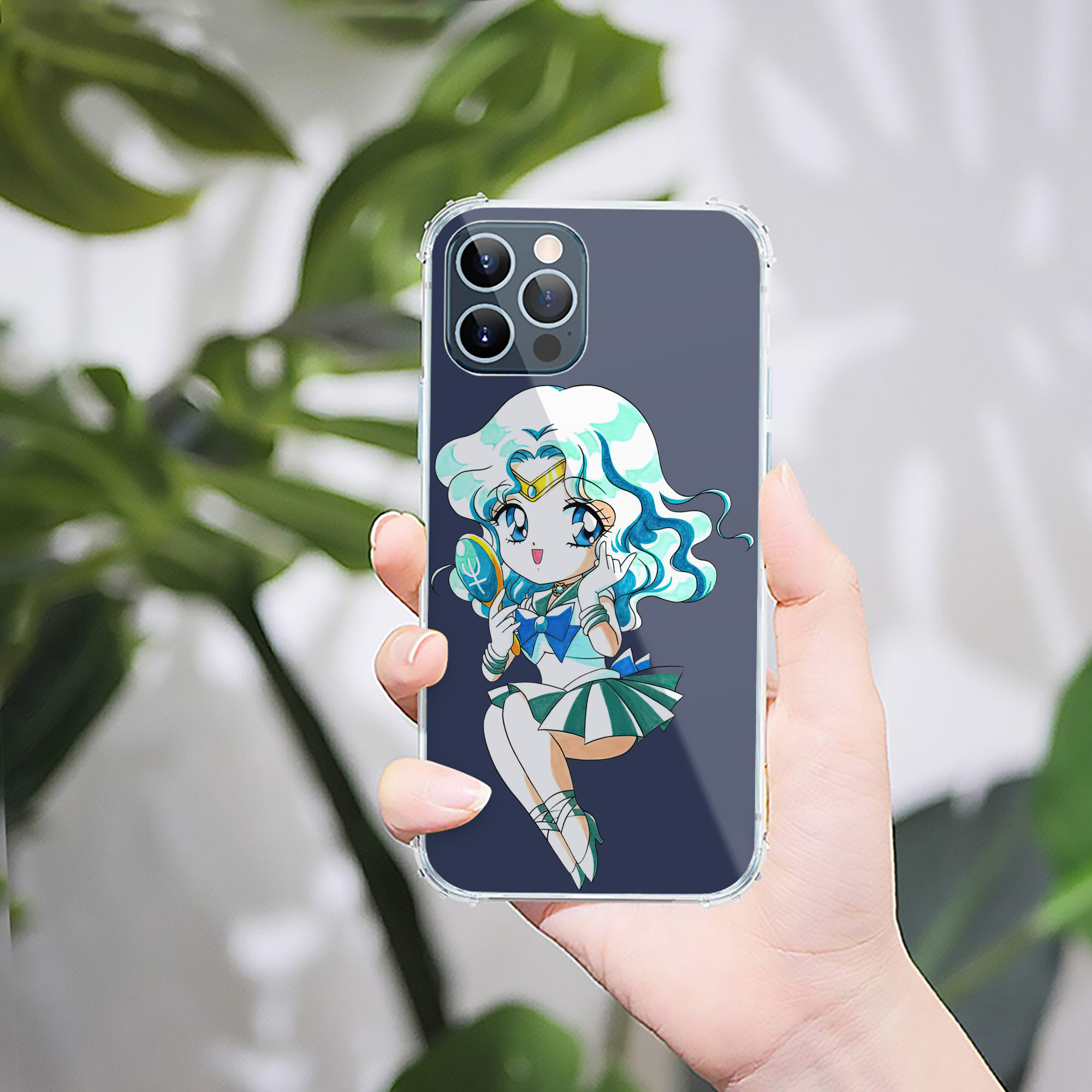 （画像用） 美少女戦士セーラームーン 海王 みちる（かいおう みちる） Sailor Moon Kaiou Michiru 【iPhone 12シリーズ対応】透明スマホケース（クリアソフトケース）